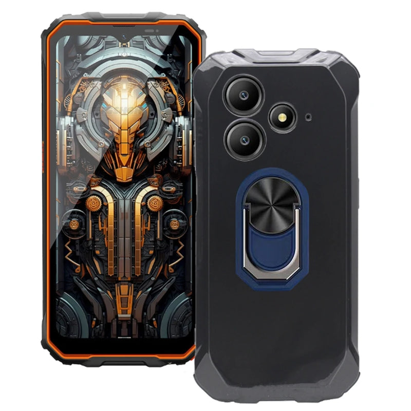 For Blackview Oscal Marine 2 6.56" Back Finger Ring Soft TPU Silicone Case For Blackview OscalMarinE2 Bracket Phone Cover