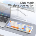 K94 Wireless Gaming Keyboard, BT 5.0/2.4GHz With Dual Mode 2-in-1 Receiver, 95 Keys TKL Rainbow LED Backlit Quiet Keyboard For
