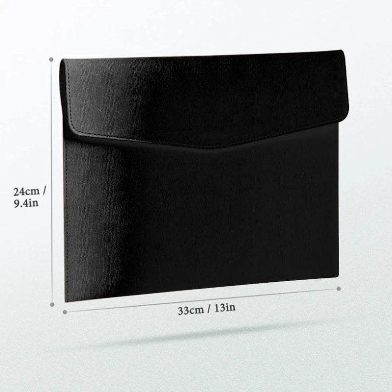 A4 Portable File Storage Bag Durable PU Material Expandable Folder - Popular File Storage Manager
