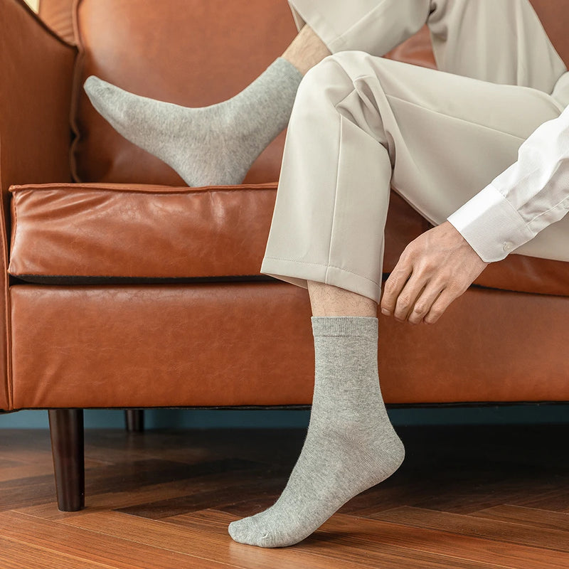 10 Pairs New Men's Cotton Socks Black Business Soft | SAMAG