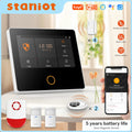 Staniot H502 Alarm System for Tuya Smart Home Burglar Security WiFi Wireless Kit Built-in Siren Works with Alexa APP Control
