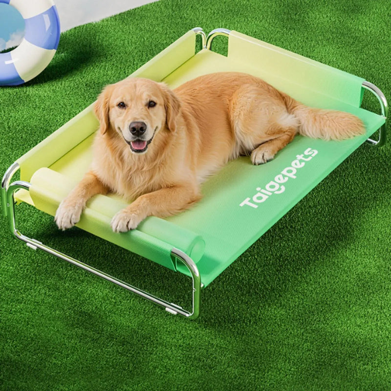 Stainless Steel Dog Bed Washable Elevated Dog Bed Pet Furniture Long-Lasting Cooling for Large Dogs