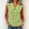 Women's Solid Color Sleeveless Shirts Summer Breathe - View 11 | SAMAG
