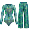 Women's Long Sleeve Swimwear Sunscreen One Piece Swimsuit | SAMAG