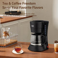 Drip Coffee Maker - Automatic Home Coffee Machine with Keep-Warm Function for American Coffee & Tea Brewing in Office