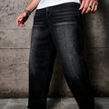 Vintage Style Men's Black Washed Distressed Loose Wide | SAMAG