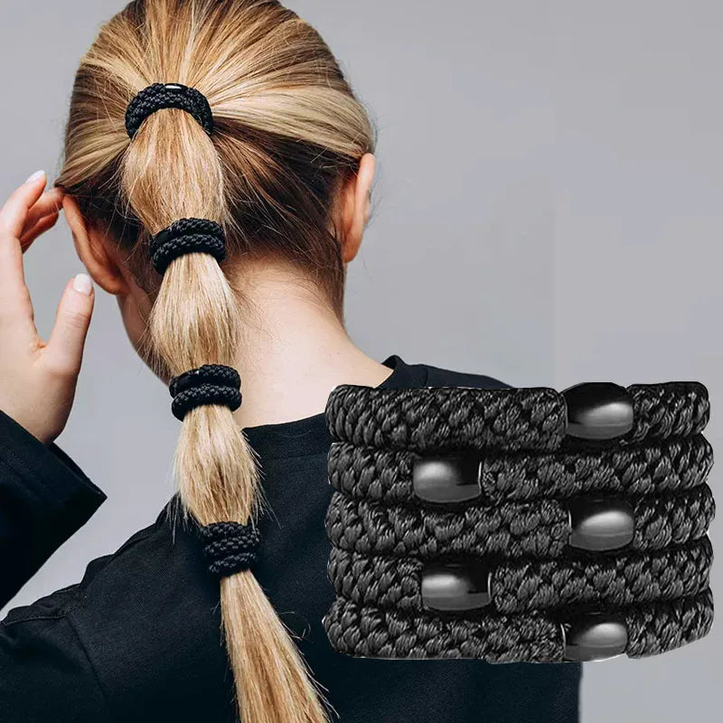 5pc Europe and America Good High Elasticity Hair Ties Rope Scrunchies for Women Men Girls  Ponytail Holder Hair Accessories