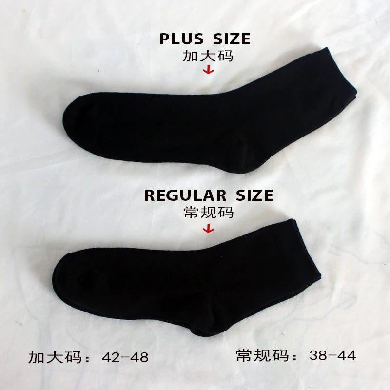 10Pairs Men's Pure Cotton Socks Autumn winter Black White | SAMAG