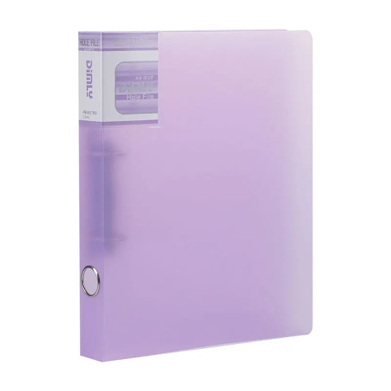 Clear Plastic Files A4 Binder 2-Rings Folder For Documents A4 Paper File Organizer 2-Ring Binder A4 Filing Cabinet