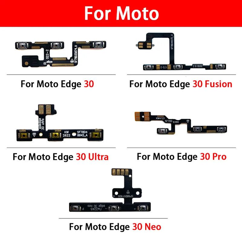 New For Motorola Moto Edge 20 30 40 50 Pro Lite Ultra Neo Fusion Plus Volume Button Power Switch On Off Button Flex Cable
