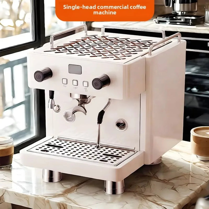 Semi-Automatic Coffee Machine, Large Stainless Steel, Professional, Single Double Espresso, Milk Tea, Coffee Shop Equipment