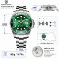PAGANI DESIGN Men Watches Automatic Watch Mechanical Sapphire Glass Stainless Steel Luminous Date Luxury - Visuel 14 | SAMAG