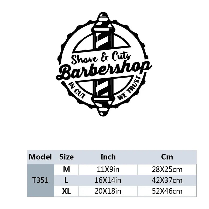 Barbershop Sticker Waterproof Vinyl Wallpaper Home Decor Removable Decor Wall Decals