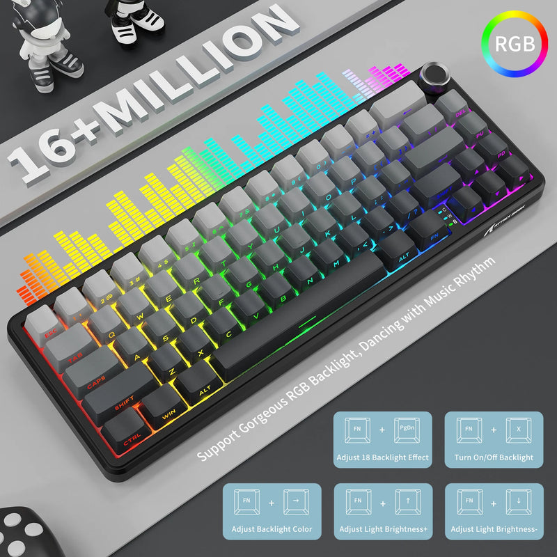 ATTACK SHARK X66 65% Wireless Mechanical Keyboard - Visuel 4 | SAMAG