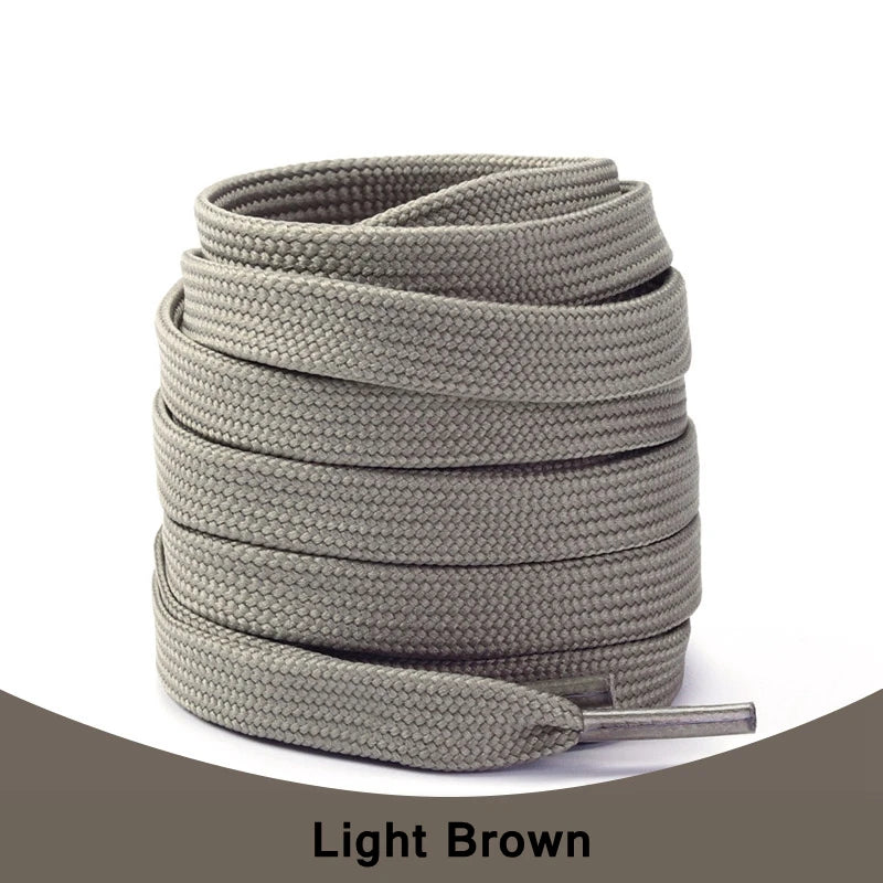 Classic Solid Color Laces 0.8cm Wide Flat Shoes Sneakers shoelaces Shoe Accessories 100/120/140cm shoelace 1Pair
