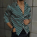 Men's multicolored Dot Geometric Pattern Dress Shirt | SAMAG