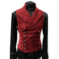 Mens Gothic Vest Costume Gothic Mens Polyester Breast Waistcoat Double Vest Victorian Waistcoat Tool