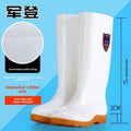 White Work Boots Waterproof Slip Resistant High And Medium Tube Food Hygiene Boots Rubber Shoes for Men Rain Boots