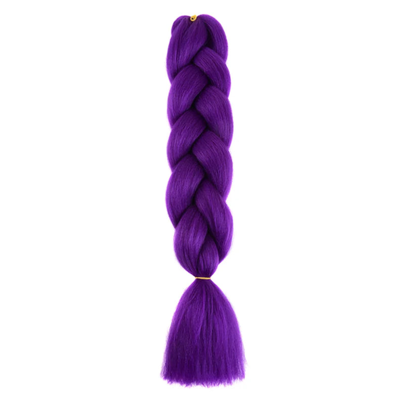 24 Inches DIY Jumbo Braiding Hair Synthetic Hair Extensions Afro Ombre Crochet Braid Hair Wholesale For Women