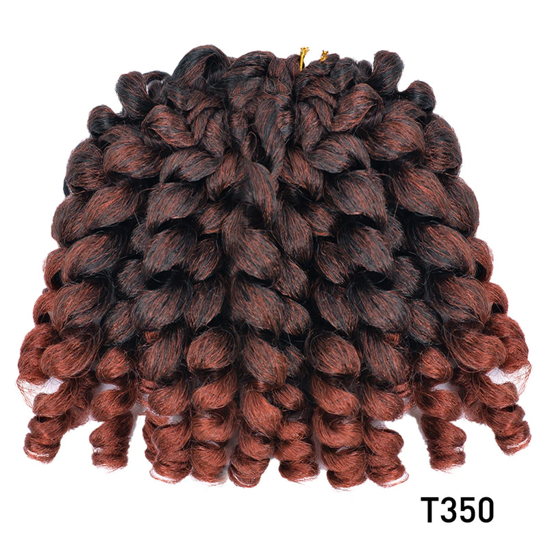 Ombre Braiding Hair Jumpy Wand Curl Crochet Braids Synthetic Crochet Hair Extension for Black Women Jamaican Bounce Curly Hair