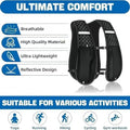 Running Hydration Vest for Women and Men, Water-Resistant, Breathable, Backpack for Runs, Hiking, Cycling, Trails, Marathons