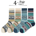 4 Pairs Man Short Socks Retro Bohemian Stripe Style | SAMAG