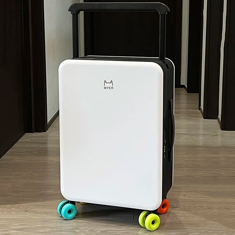KLQDZMS 20"24Inch PC Suitcase Large-capacity Boarding Box Women's Trolley Case Men's Password Box with Wheels Rolling Luggage