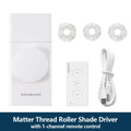 Zemismart Matter Thread Smart Roller Shade Driver Built-in Battery Knob Control Work with Homekit Alexa Google Home Smartthings