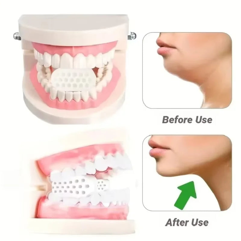 1/2Pcs Large Jaw Exerciser Fitness Jawline Muscle Training Double Chin Reducer Neck Face Slimming Mouth Jawliner Silicone Chew