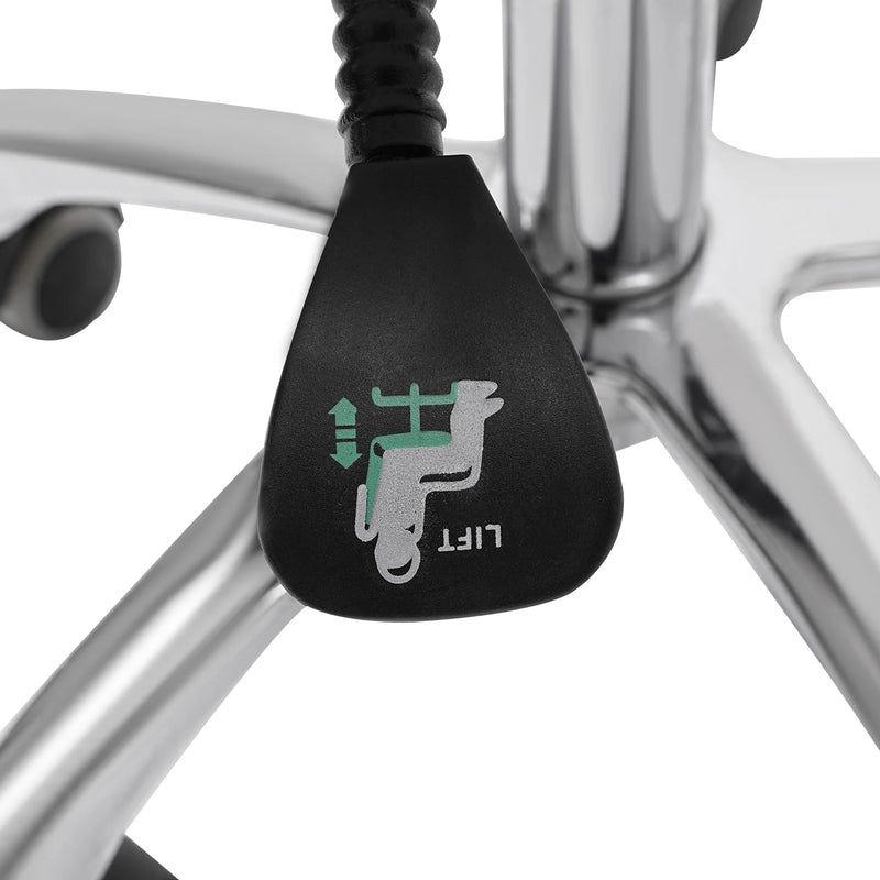 Rolling Saddle Stool Work Chair Height Adjustable  with Wheels +Backrest Heavy Duty