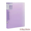 Clear Plastic Files A4 Binder 2-Rings Folder For Documents A4 Paper File Organizer 2-Ring Binder A4 Filing Cabinet