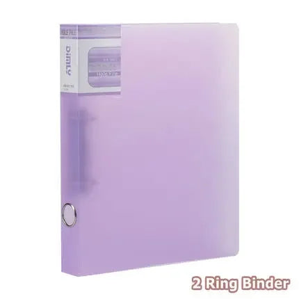 Clear Plastic Files A4 Binder 2-Rings Folder For Documents A4 Paper File Organizer 2-Ring Binder A4 Filing Cabinet