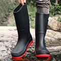Men's Waterproof Rain Shoes Kitchen Non-Slip Rain Boots Mid-Calf Work Shoes Slip-On Casual Waterproof Outdoor Fishing Boots