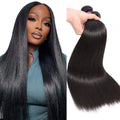 12A Brazilian Long Straight Hair 1/3/4 Bundle Deals Unprocessed Virgin Human Hair Bundles Bone Straight Natural Black Color 10-38 Inches