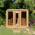Custom Modern Portable Infrared Steam Sauna Indoor & Outdoor Use Electric Sauna Cabin With Integrated Spa Tub