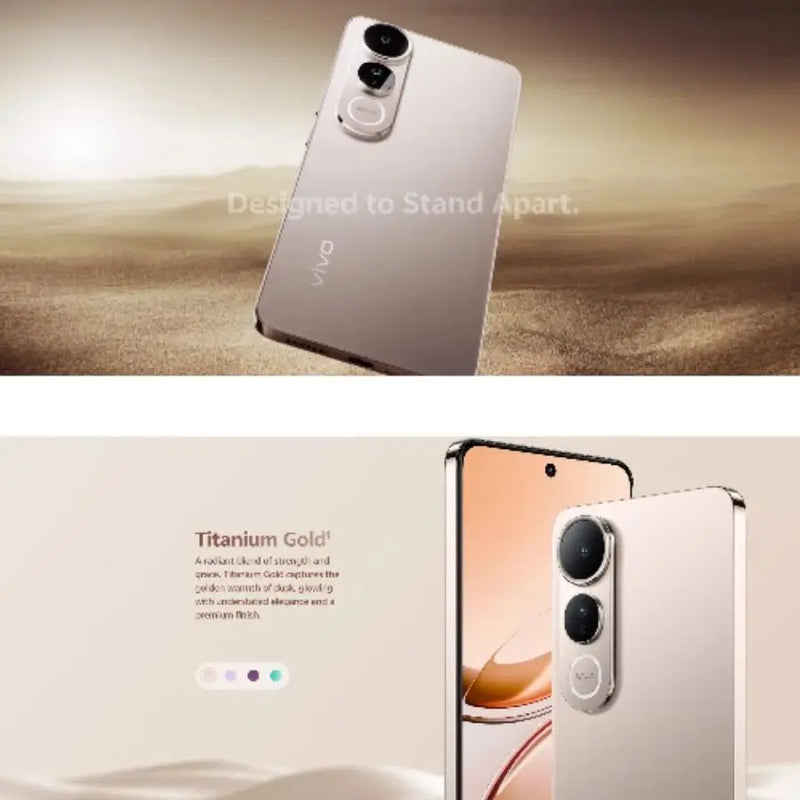 2026 new Vivo V50 Lite 5G Smartphone 6.77-inch 120Hz AMOLED Display 6500mAh Battery 90W Fast Charging 50MP,The gold color is cur