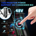 DEPUSHENG DX12 Professional Audio Mixer 12 Channel Studio Audio Console USB MP3 Input 48v Phantom Power DJ Console