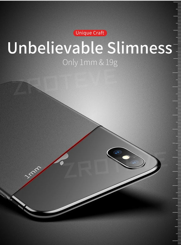 For iPhone X XR Case ZROTEVE Luxury Ultra Thin Frosted Hard PC Cover For Apple iphone XR XS Max iPhonex 10 iPhone10 Phone Cases