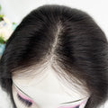4x4inch Lace Front Human Hair Topper HD Lace Wefted Topper with Adjustable Elastic Band Virgin European Hair Women Hairpieces