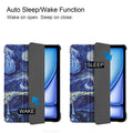 Tablets case  For Ipad air11 2024 11 inch Book Flip Cover with Stand Auto Wake Sleep  Three fold Caster hard shell