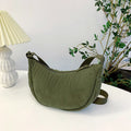 Solid Color Corduroy Women's Hobos Shoulder Bag Retro Casual Female Crossbody Bags Ladies Daily Travel Handbags Messenger Bag