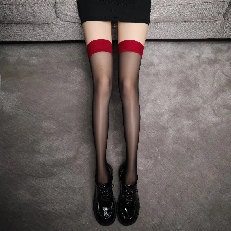 2026NEW Plus Large Size Black White Lace Thigh High Stockings Silicone Anti-slip Over The Knee Long Socks for Oversized Women XL