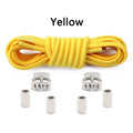 Oval Elastic Shoelace Metal Buckle Laces Unisex Quick-On/Off Shoelaces for Sneakers and Boots 1Pair/2Pair