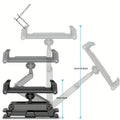 Car Tablet Holder, Headrest Mount Adjustable Stand Cradle Compatible With 5" To 12.9" Cell Phones And Tablets