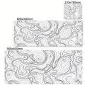 XXL Desk Mat Black And White Strata Liquid Mousepad Large Abstract Mouse Pad Gaming Deskmat With Lockedge Office Non-slip Carpet