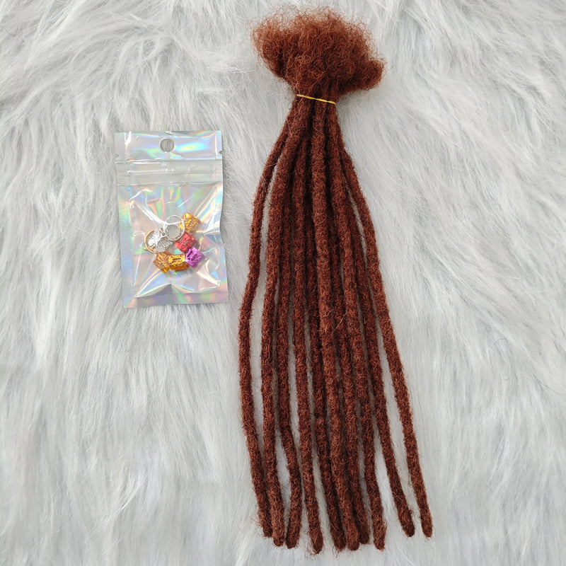Dreadlocks Sister Locs Extensions Handmade Soft Crochet Brazilian Human Hair Braiding 10in Ombre Short Hair 10Strands/lot