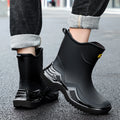 New style rain boots for men, fashionable short tube rain boots for work, rubber shoes for work, thick bottom water shoes