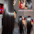 40 46 50 Inch Human Hair Wigs 13x6 HD Bone Straight Lace Frontal Wigs 100% Virgin Hair 300 High Density Transparent Lace 13x4 360 Full Silky Hair Lace Front Wigs For Women Preplucked