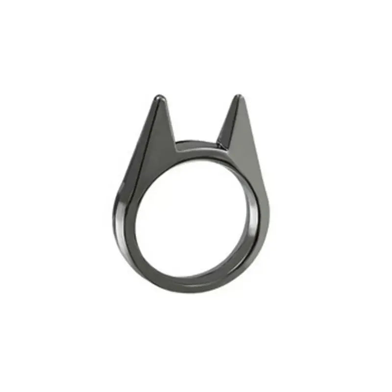 3pcs Women's Anti-wolf Men's Single Finger Buckle Carry Defense Spikes Finger Tiger Self-defense Cat Ear Ring Window Breakers