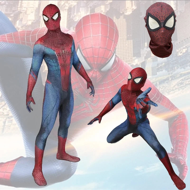 Halloween Extraordinary Spider Superhero Men's Jumpsuit 3d Printing cosplay tights with Headdress mask adult - View 2 | SAMAG